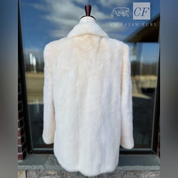 10/12 Genuine Pearl White Mink Fur Jacket Real Fur Genuine Fur Yudofsky’s